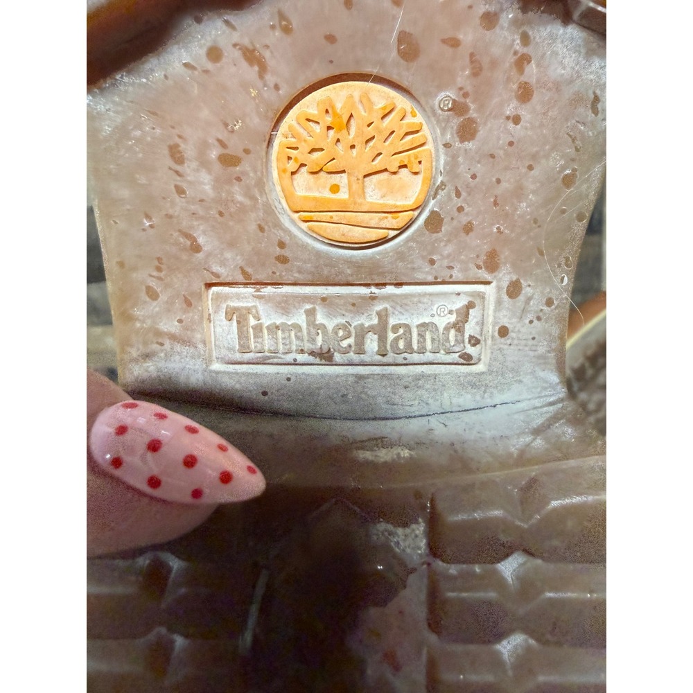Timberland Brown Leather Side Zip Ankle Boots Lug Sole Womens Size 8 - Picture 7 of 9
